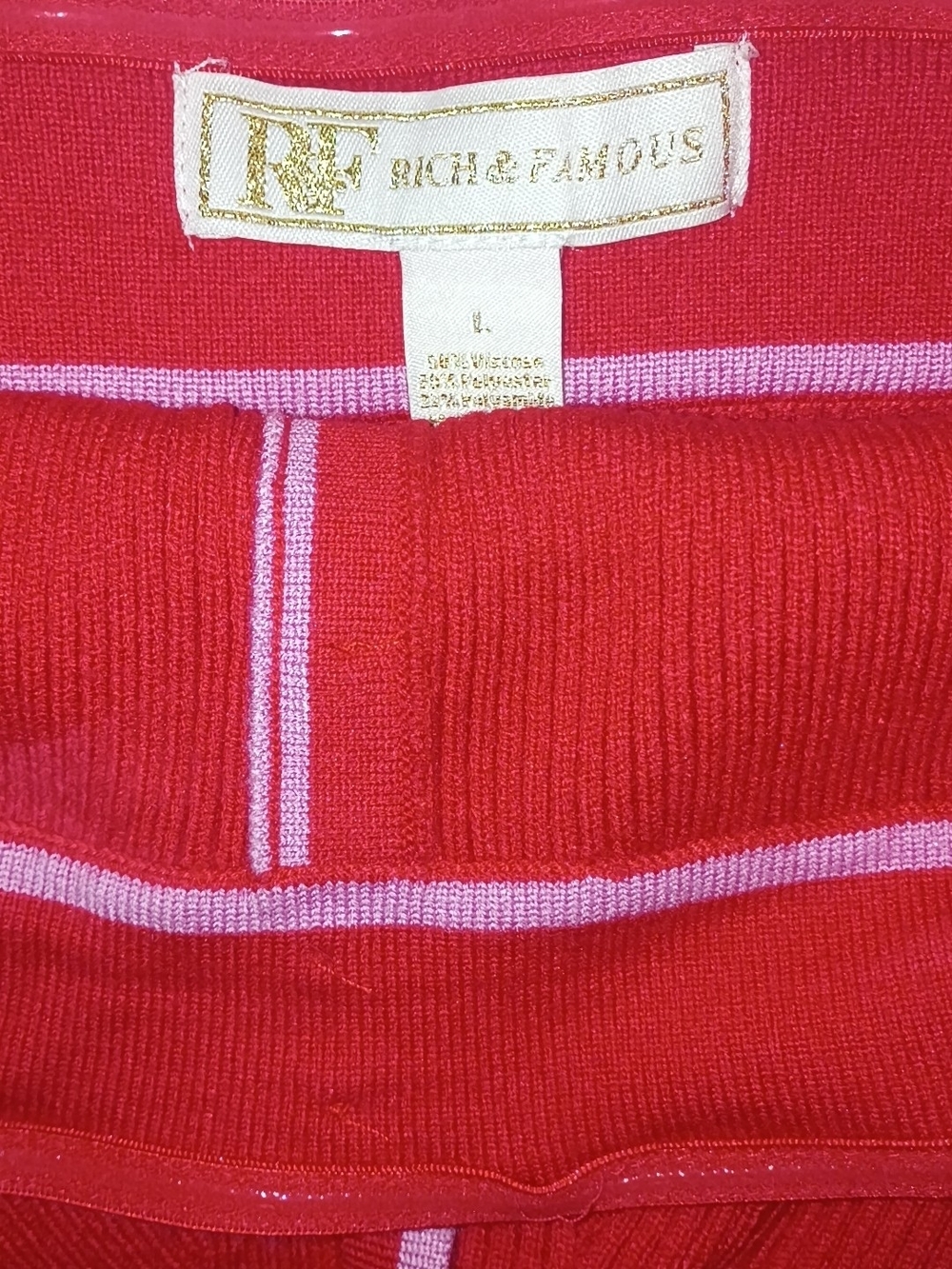Red Strapless Ribbed Button-Front Top - Picture 4 of 5